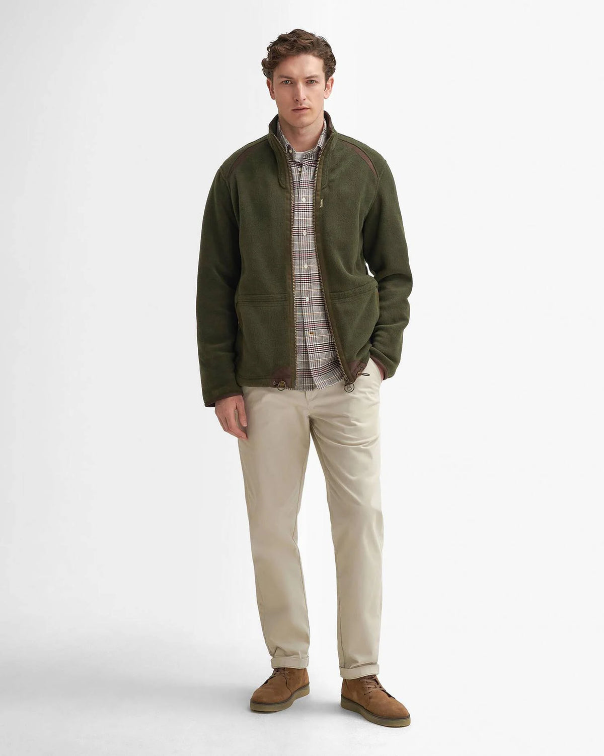 Barbour Men's Langdale Fleece Jacket in Forest