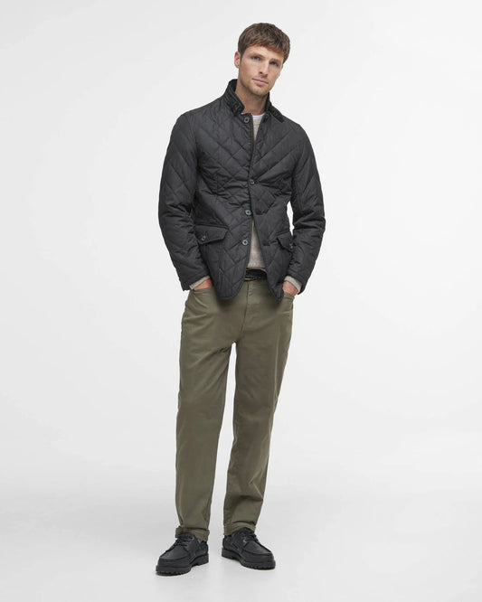 Barbour Men's Quilted Lutz in Black