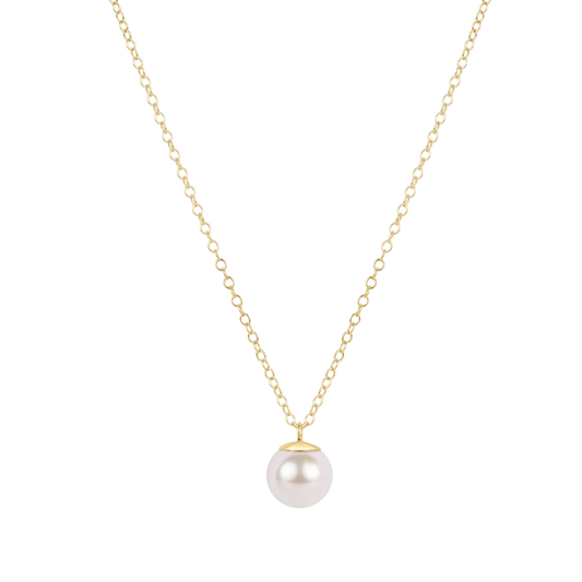 enewton 16" Necklace Gold Classic Pearl 8mm Charm