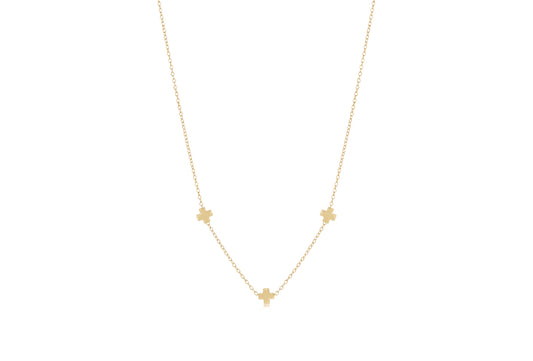 enewton 16" Necklace Gold Simplicity Signature Cross Small Gold