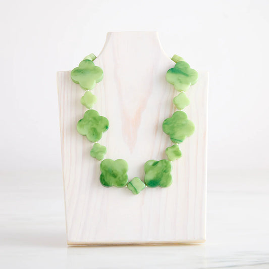 Bright Green Clover Cooling Necklace