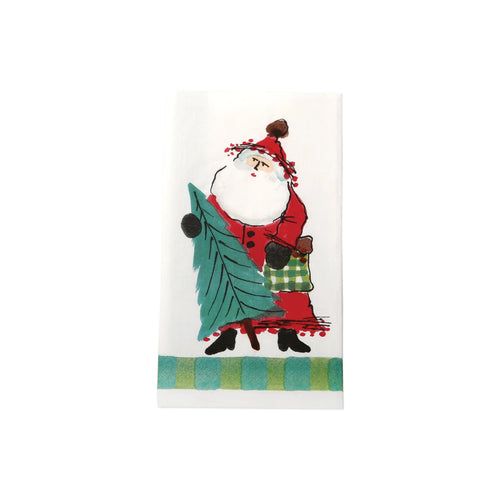 Vietri Papersoft Old Saint Nick Guest Towels (Pack of 50)