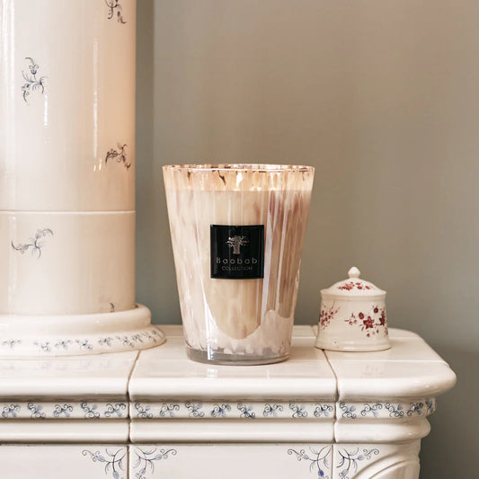 Pearls White Scented Candle | Baobab Collection