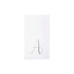 Vietri Papersoft Silver Monogram Guest Towels  