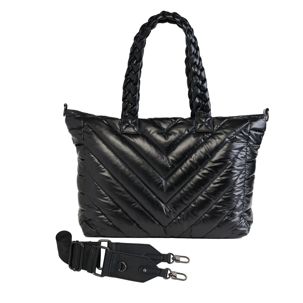 Black Quilted HydroTote | WanderFull