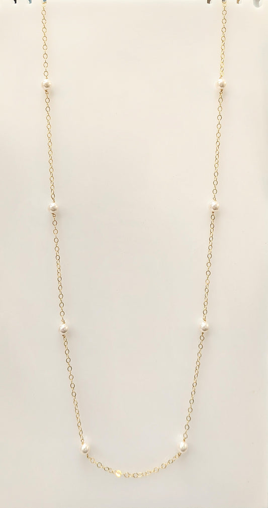enewton 41" Necklace Simplicity. Chain Gold 8mm Pearl