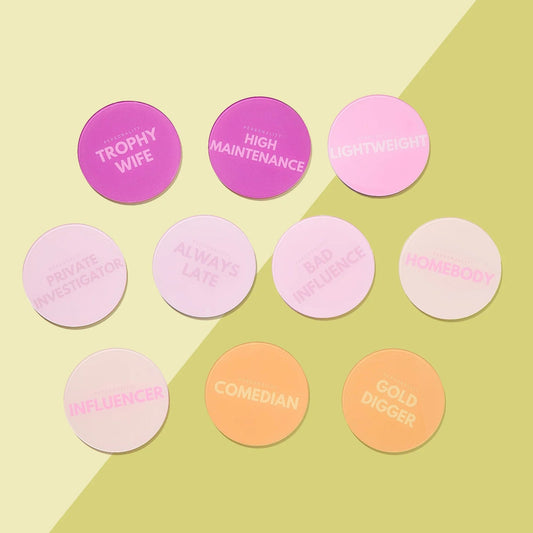 Party Personality Set of 10 Coasters