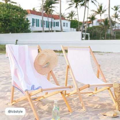 Pink Stripe Beach Towel