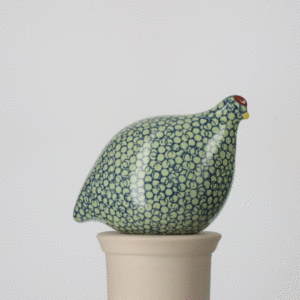 Small Quail Green Spotted Cobalt