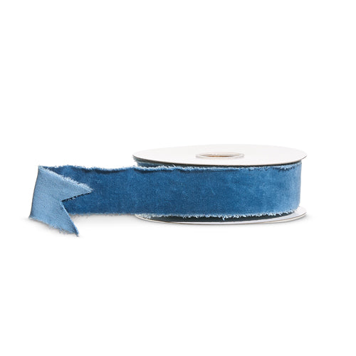 2.5" Light Blue Velvet Ribbon