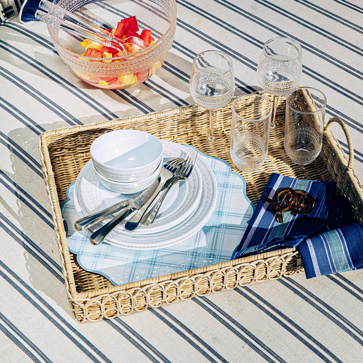 Juliska Provence Rattan Rectangle Tray