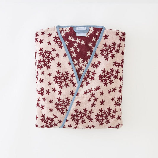 Raspberry Petal Women's Long Bell Sleeve Plush Robe