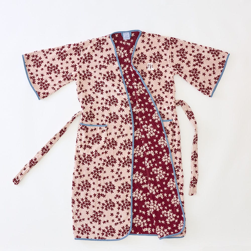 Raspberry Petal Women's Long Bell Sleeve Plush Robe