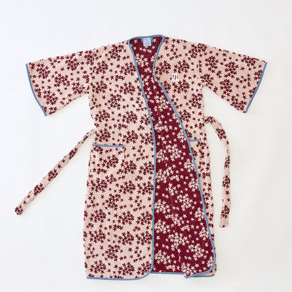 Raspberry Petal Women's Long Bell Sleeve Plush Robe