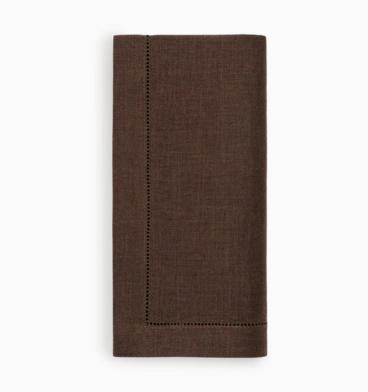 Linen Cocktail Napkins Chocolate (Set of 6)