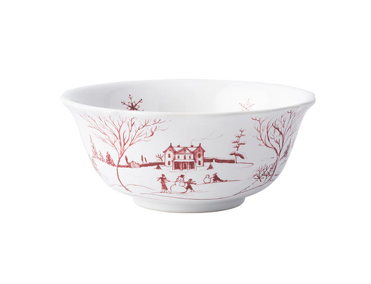Juliska Country Estate Winter Frolic Ruby Cereal/Ice Cream Bowl