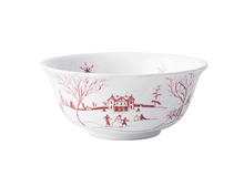 Load image into Gallery viewer, Country Estate Winter Frolic Cereal/Ice Cream Bowl in Ruby