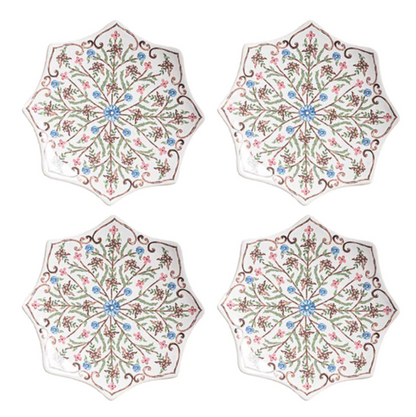 Juliska Villa Seville Chambray Scalloped Side/Cocktail Plates (Set of 4)