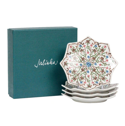 Juliska Villa Seville Chambray Scalloped Side/Cocktail Plates (Set of 4)