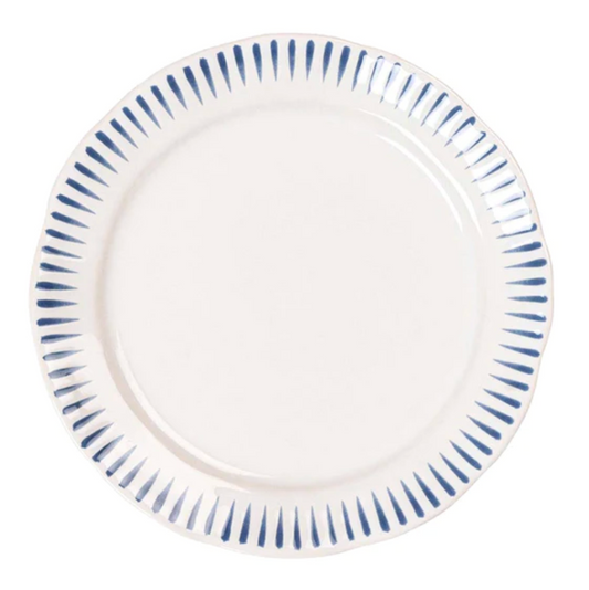 Juliska Sitio Stripe Delft Blue Salad/Dessert Plate