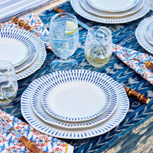 Load image into Gallery viewer, Sitio Stripe Dinner Plate in Delft Blue - Juliska