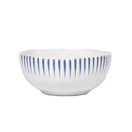Juliska Sitio Stripe Delft Blue Cereal/Ice Cream Bowl