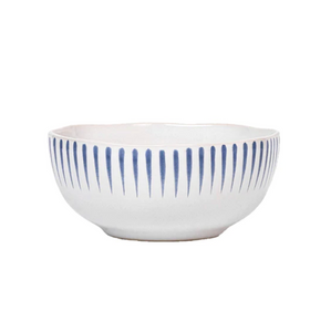 Sitio Stripe Cereal/Ice Cream Bowl in Delft Blue - Juliska