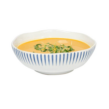 Load image into Gallery viewer, Sitio Stripe Coupe Bowl in Delft Blue - Juliska