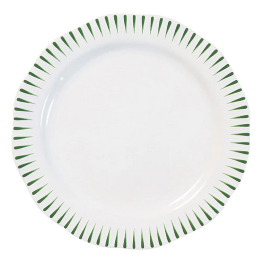 Juliska Sitio Stripe Basil Salad/Dessert Plate
