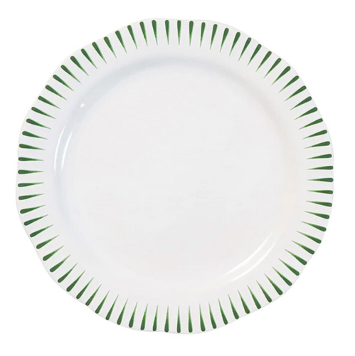 Sitio Stripe Salad/Dessert Plate in Basil - Juliska