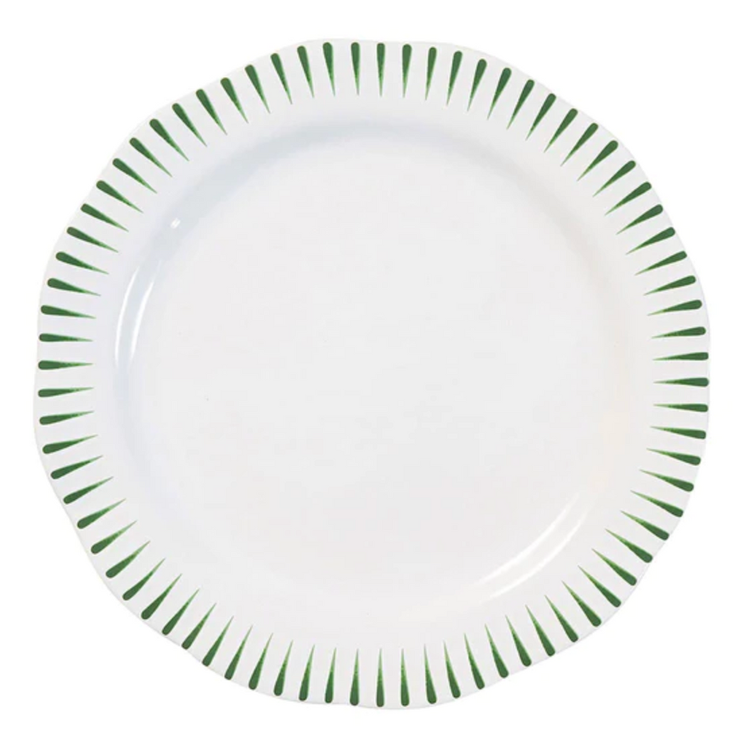 Sitio Stripe Salad/Dessert Plate in Basil - Juliska