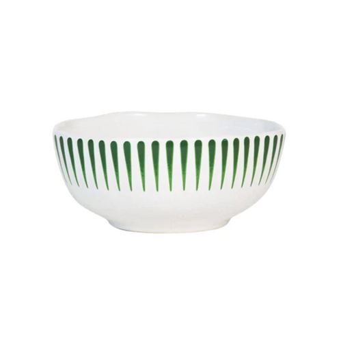 Sitio Stripe Cereal/Ice Cream Bowl in Basil - Juliska