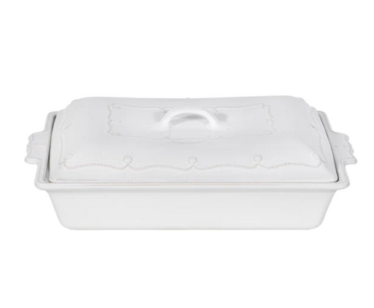 Juliska Berry & Thread Whitewash Lidded 13" Rectangular Baker
