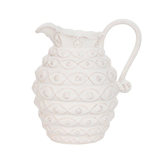 Juliska Jardins du Monde Whitewash Ceramic Pitcher