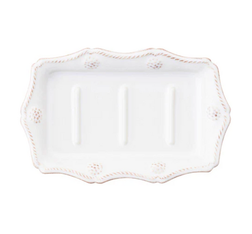 Berry & Thread Soap Dish in Whitewash - Juliska