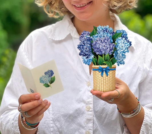 FreshCut Paper Pop Up Mini Nantucket Hydrangea