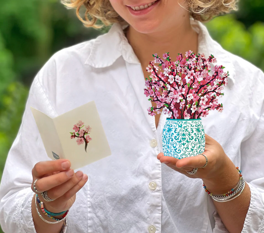 FreshCut Paper Pop Up Mini Cherry Blossom Bouquet