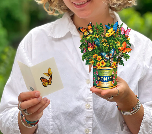 FreshCut Paper Pop Up Mini Butterfly & Buttercup Bouquet