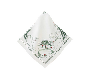 Country Estate Winter Frolic Napkin in Evergreen - Set of 4