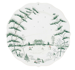 Country Estate Winter Frolic Charger in Evergreen