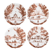 Load image into Gallery viewer, Country Estate Harvest Party Plates in Sepia - Assorted Set of 4