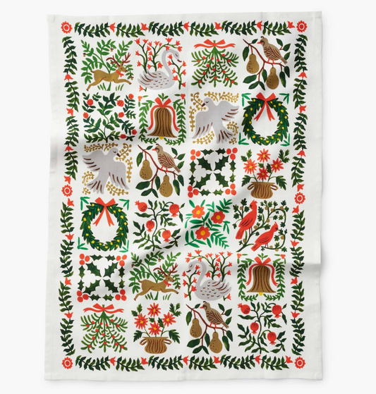 Rifle Paper Co. Christmastide Holiday Tea Towel