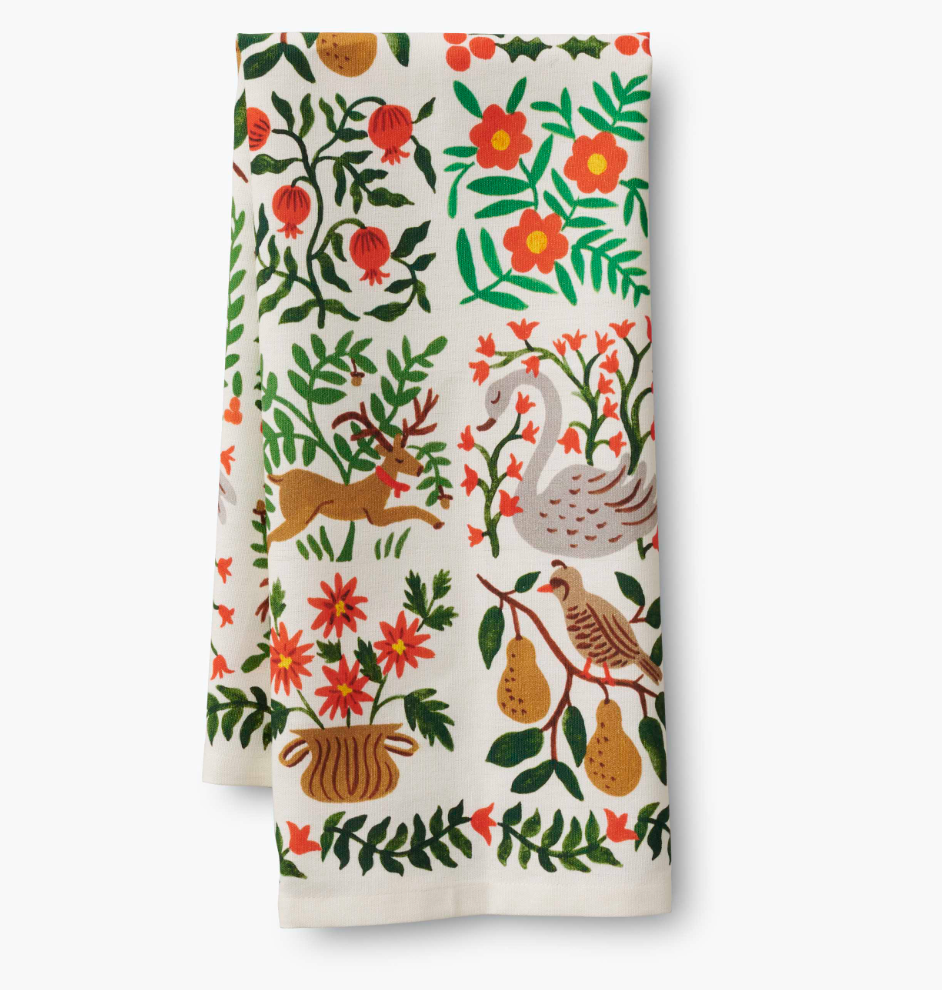 Rifle Paper Co. Christmastide Holiday Tea Towel