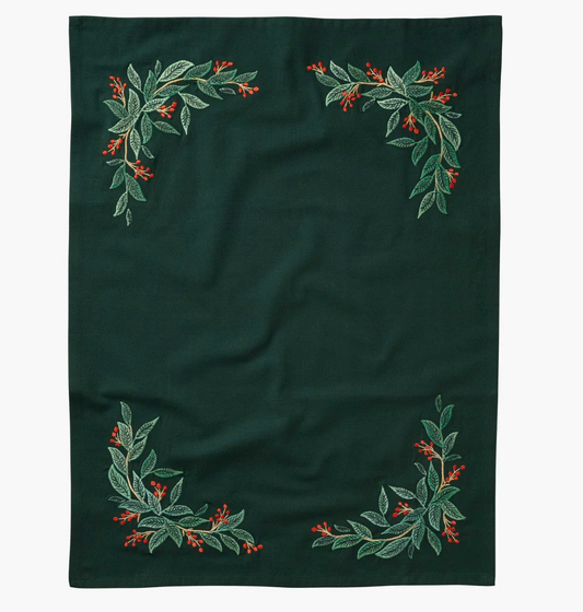 Rifle Paper Co. Willowberry Embroidered Tea Towel