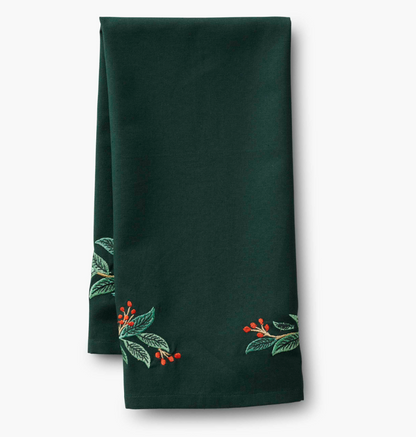 Rifle Paper Co. Willowberry Embroidered Tea Towel