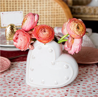 Juliska Berry & Thread Whitewash 6" Heart Vase