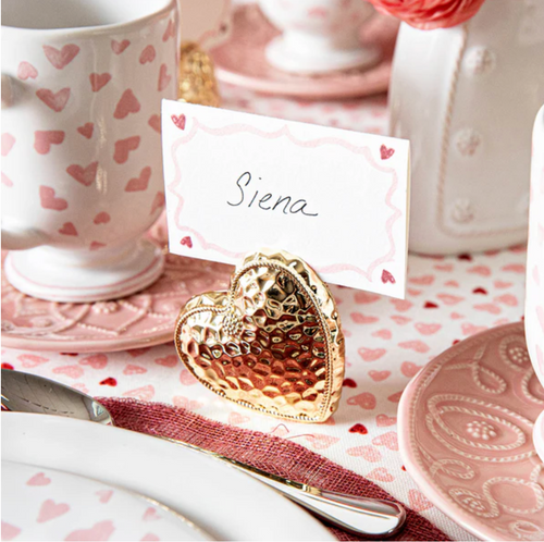 Berry & Thread Heart Place Card Holder (Boxed Set of 4), Juliska