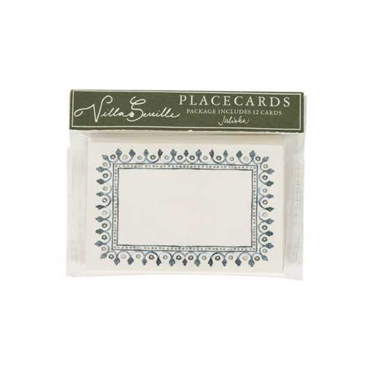 Villa Seville Place Cards in Chambray, Set of 12 - Juliska