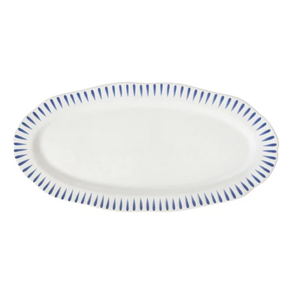 Juliska Sitio Stripe Delft Blue 15" Hostess Tray