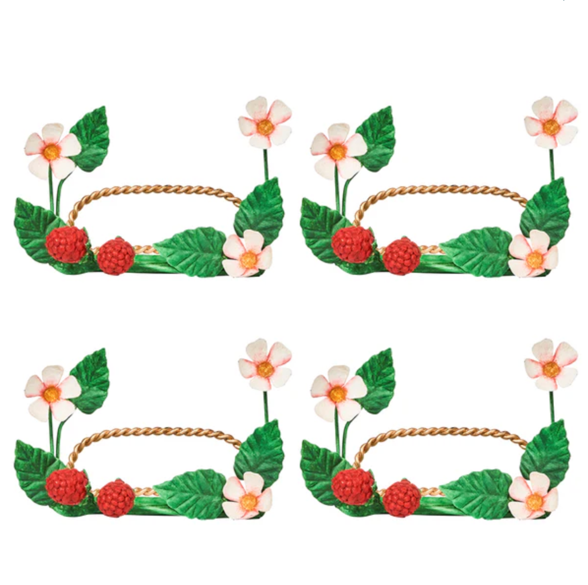 Juliska Meadow Walk Raspberries Place Card Holders (Set of 4)